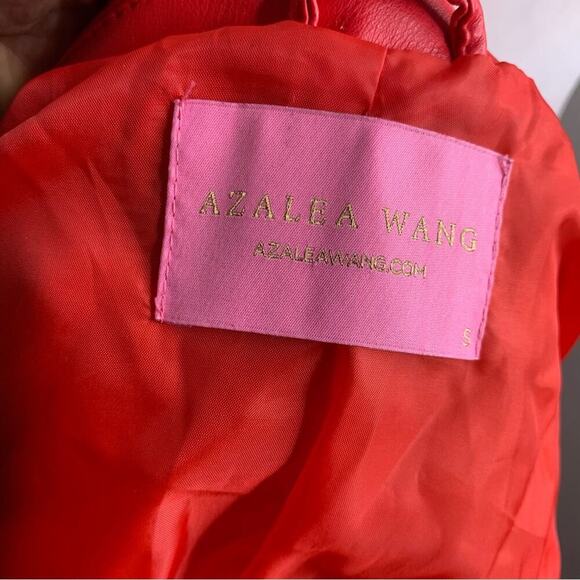Azalea Wang Dolls Kill red‎ Faux leather moto zip up jacket size small - Picture 5 of 7